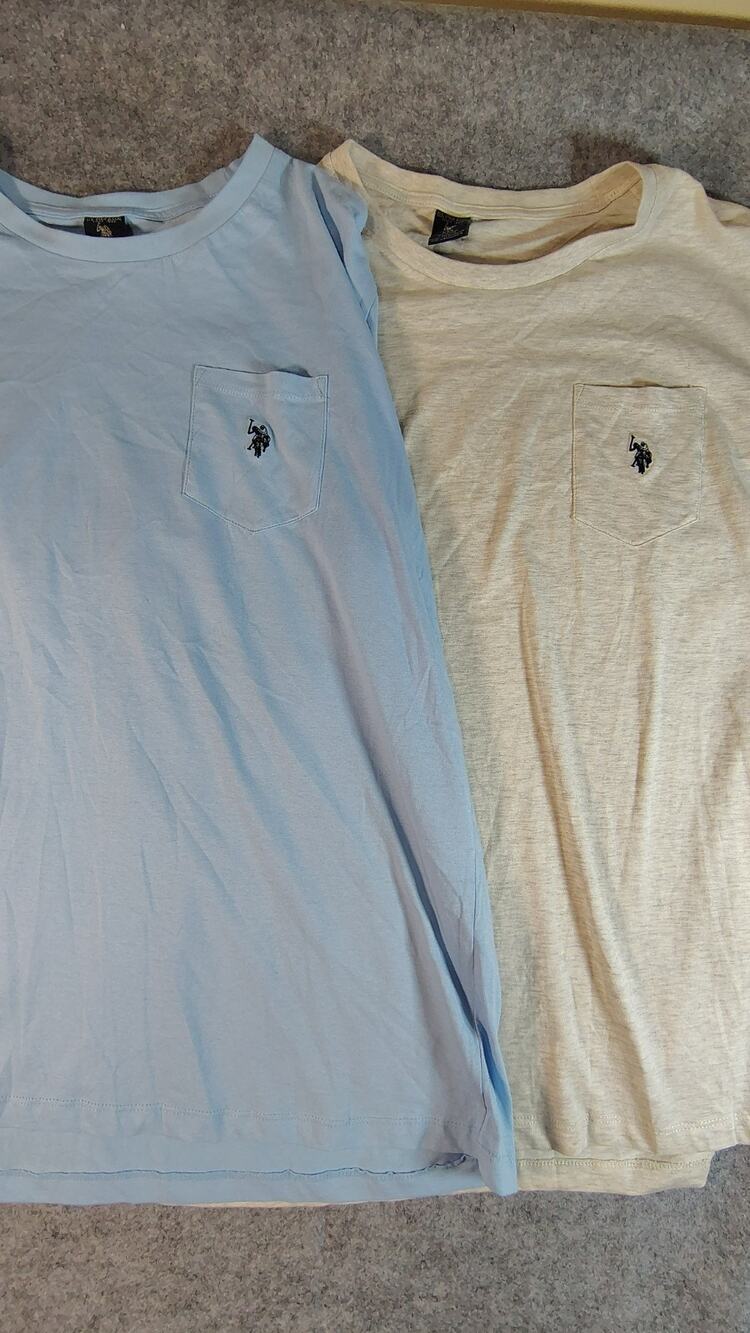 U.S. Polo Assn. T-shirts (2) Size XXL Tan and Blue